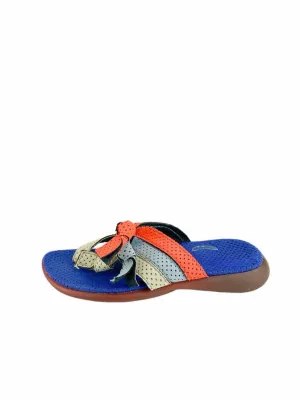 Arche Women's Tie-Strap Slide Sandals Blue Multi Size 38 EU (7 US)