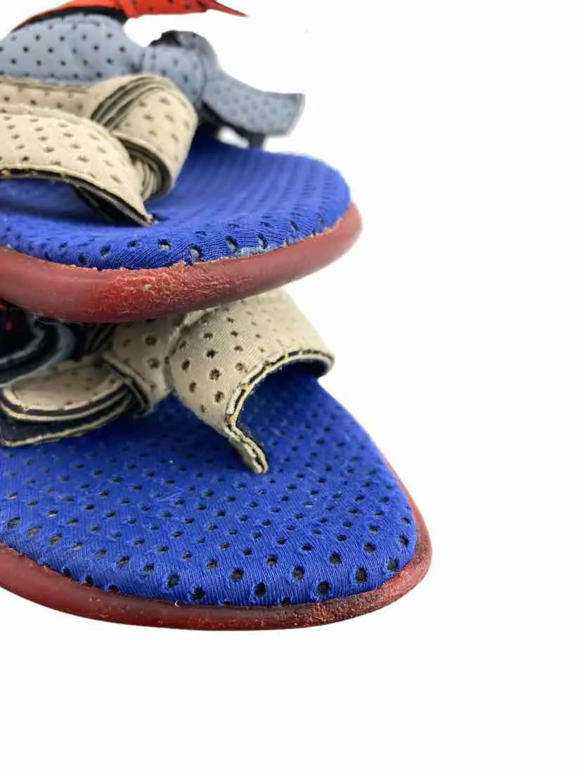 Arche Women's Tie-Strap Slide Sandals Blue Multi Size 38 EU (7 US)