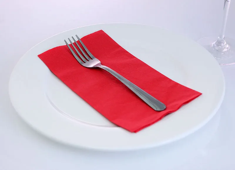 BarConic® 15” x 17” 2-PLY Colored Paper Dinner Napkins – RED – Pack of 100