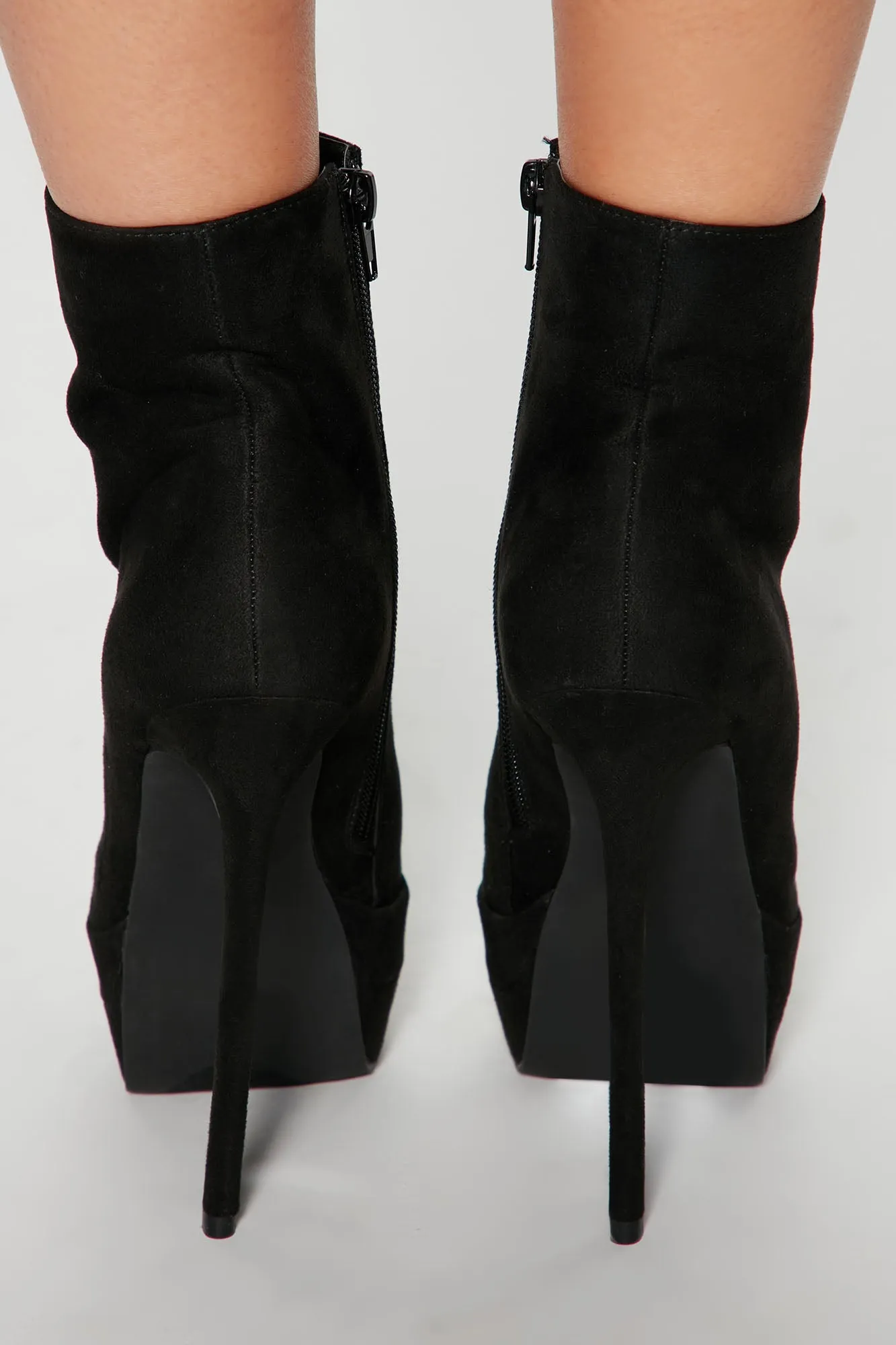 Blair Platform Pointed Toe Booties - Black