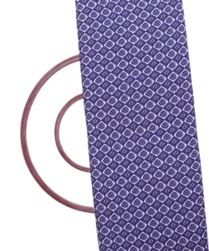 Blue Colour Geometric Print Crepe Fabric