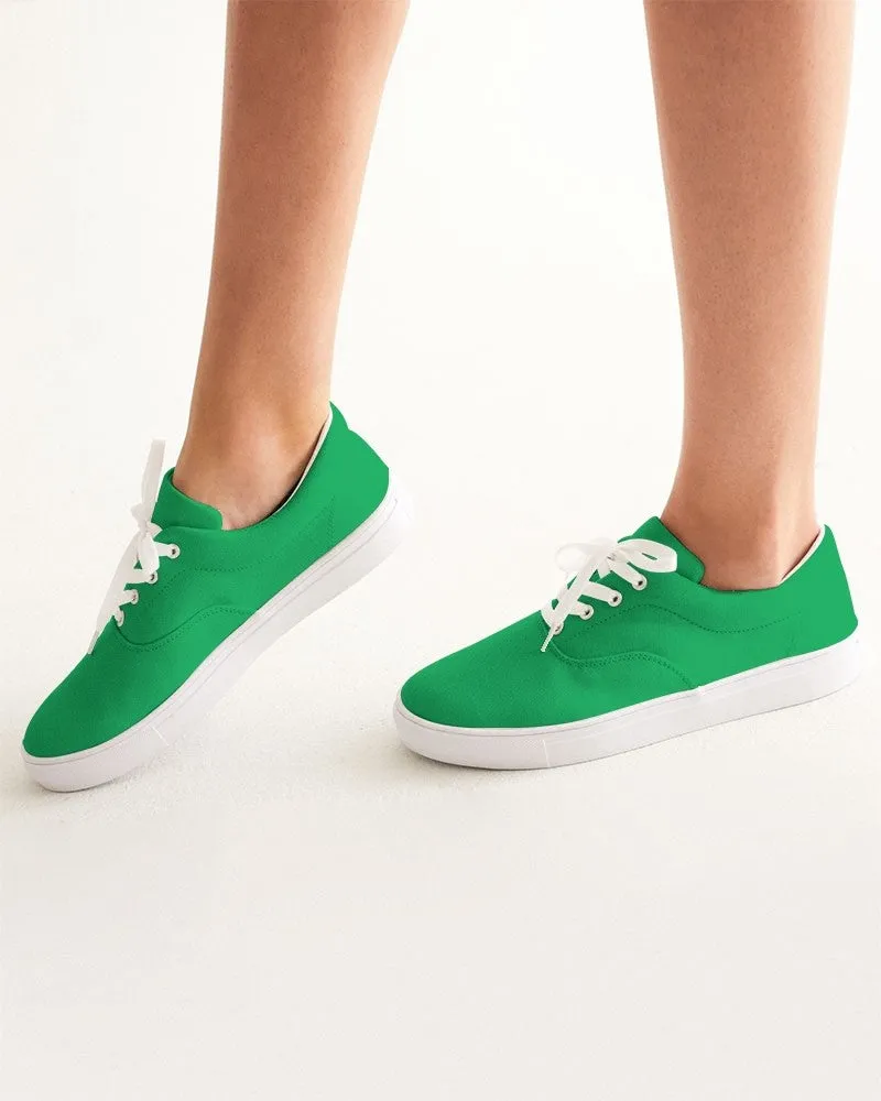 Bright Green Women's Canvas Sneakers | Women's | Bright Pure Green | C100M0Y100K0