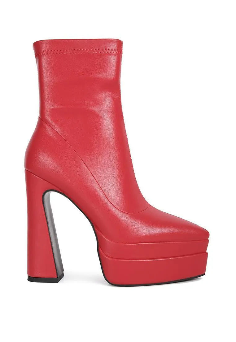 dextra high platform ankle boots