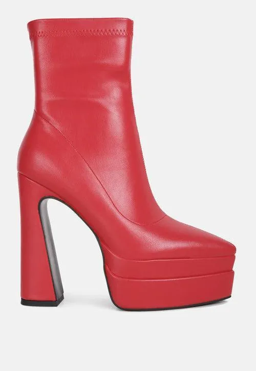 dextra high platform ankle boots