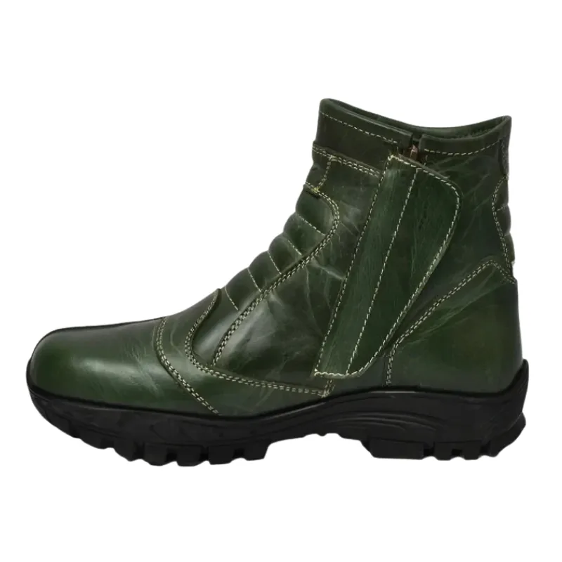 Durable Biker Boots with Sturdy Rubber Sole
