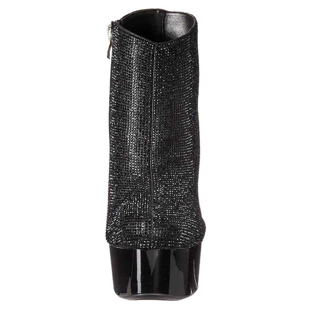 Ellie Shoes Andi 6" Stiletto Rhinestone Platform Bootie