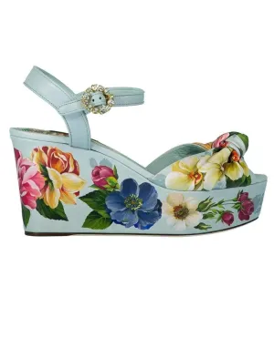 Floral Printed Platform Wedge