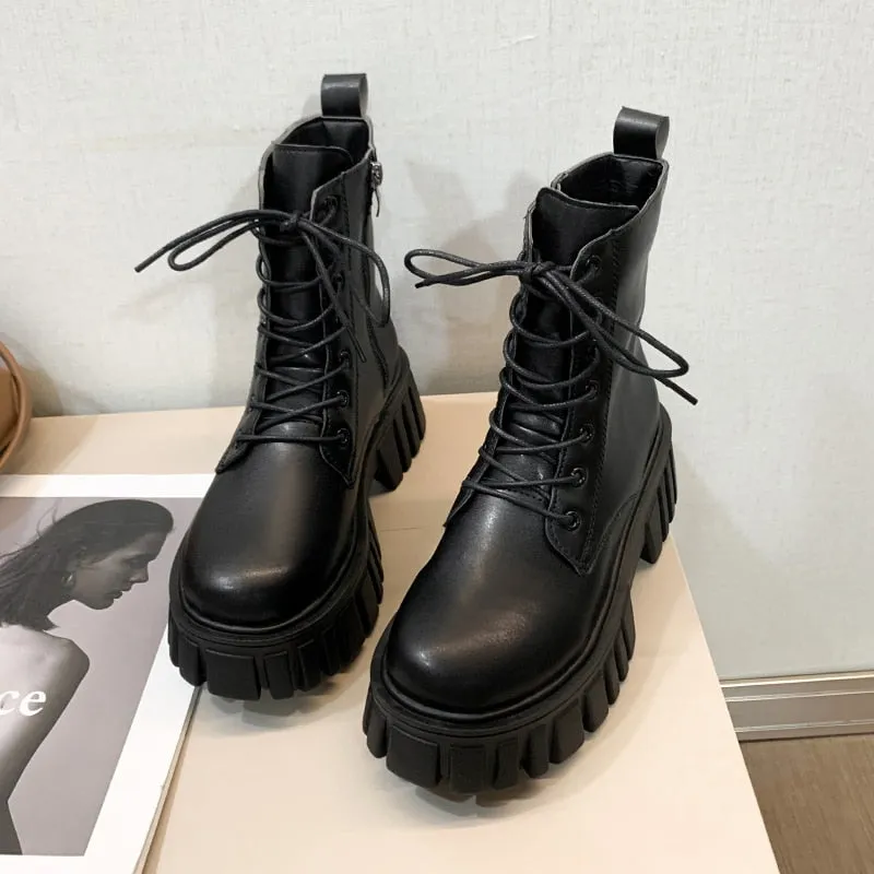 Funki Buys | Boots | Women's Gothic Punk Chunky Platform Boot