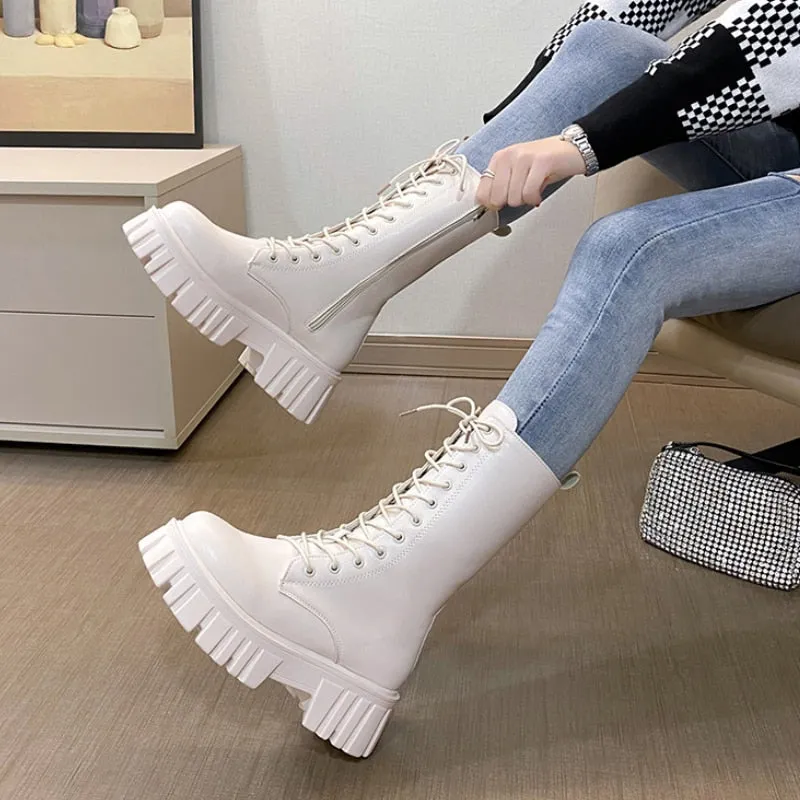 Funki Buys | Boots | Women's Gothic Punk Chunky Platform Boot