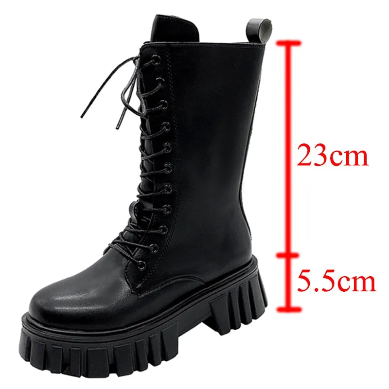 Funki Buys | Boots | Women's Gothic Punk Chunky Platform Boot