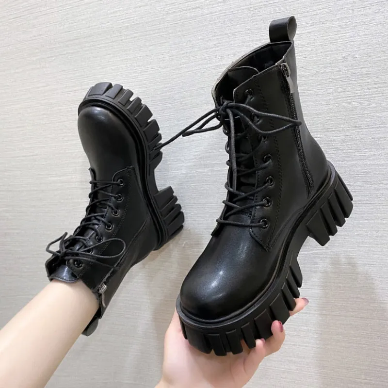 Funki Buys | Boots | Women's Gothic Punk Chunky Platform Boot