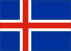 Iceland National Flag Printed