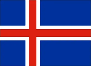 Iceland National Flag Printed