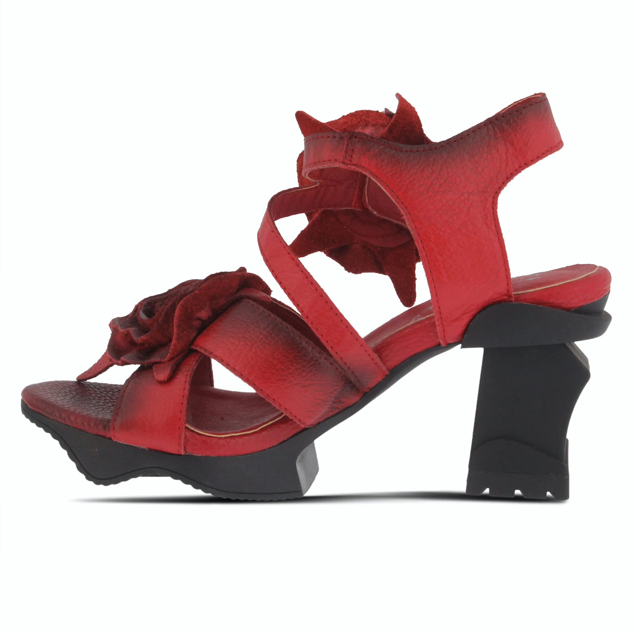 L'Artiste Shelly Flower Platform Leather Shoe