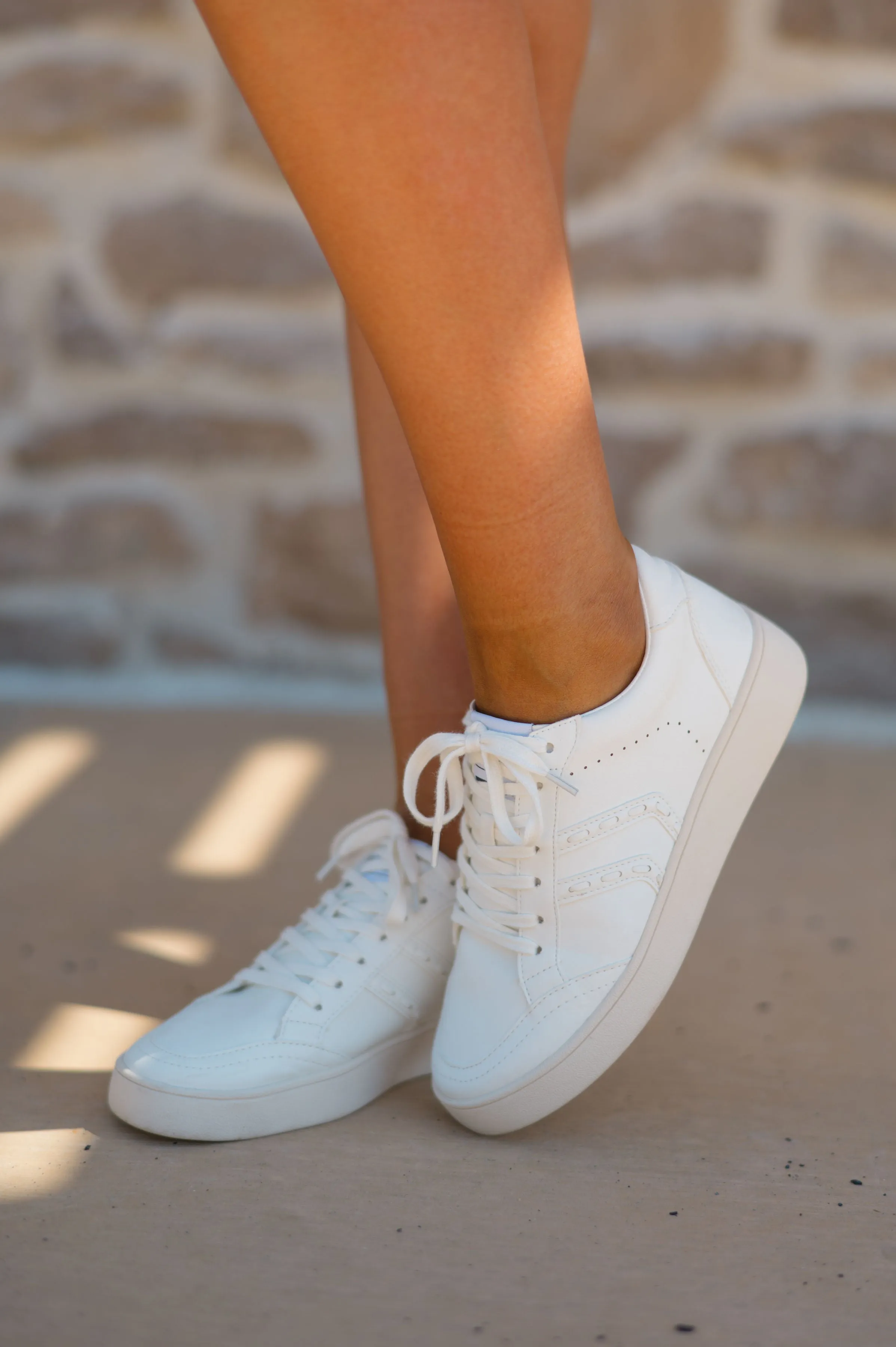 Mara Leather Sneaker-White