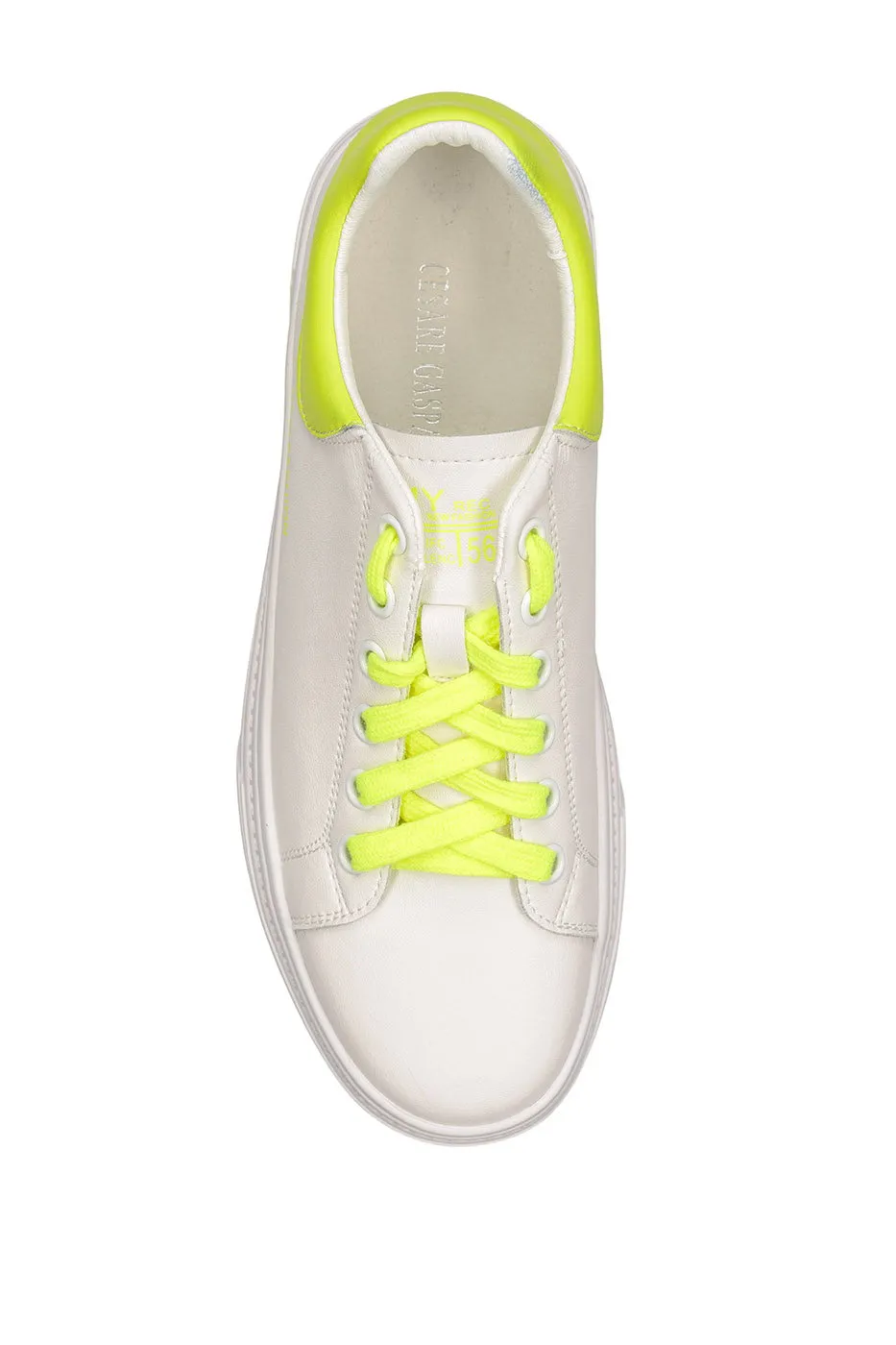 Neon Accent Platform Sneakers
