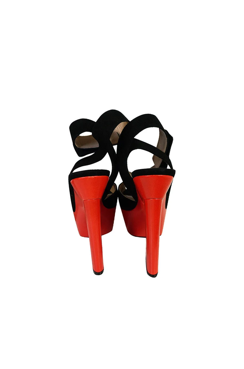 NIB Spring 2012 Celine Suede Lipstick Red Platforms