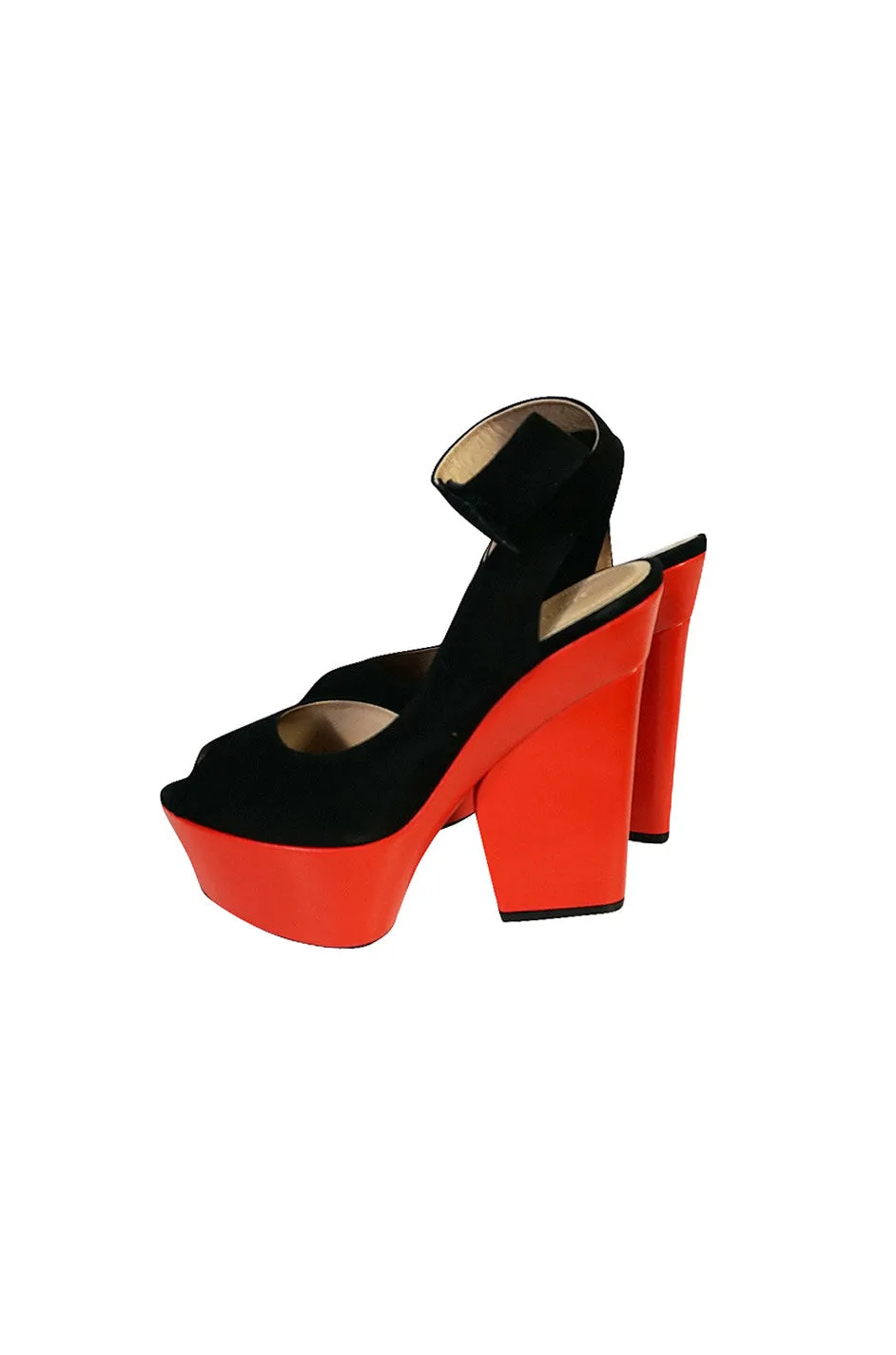 NIB Spring 2012 Celine Suede Lipstick Red Platforms