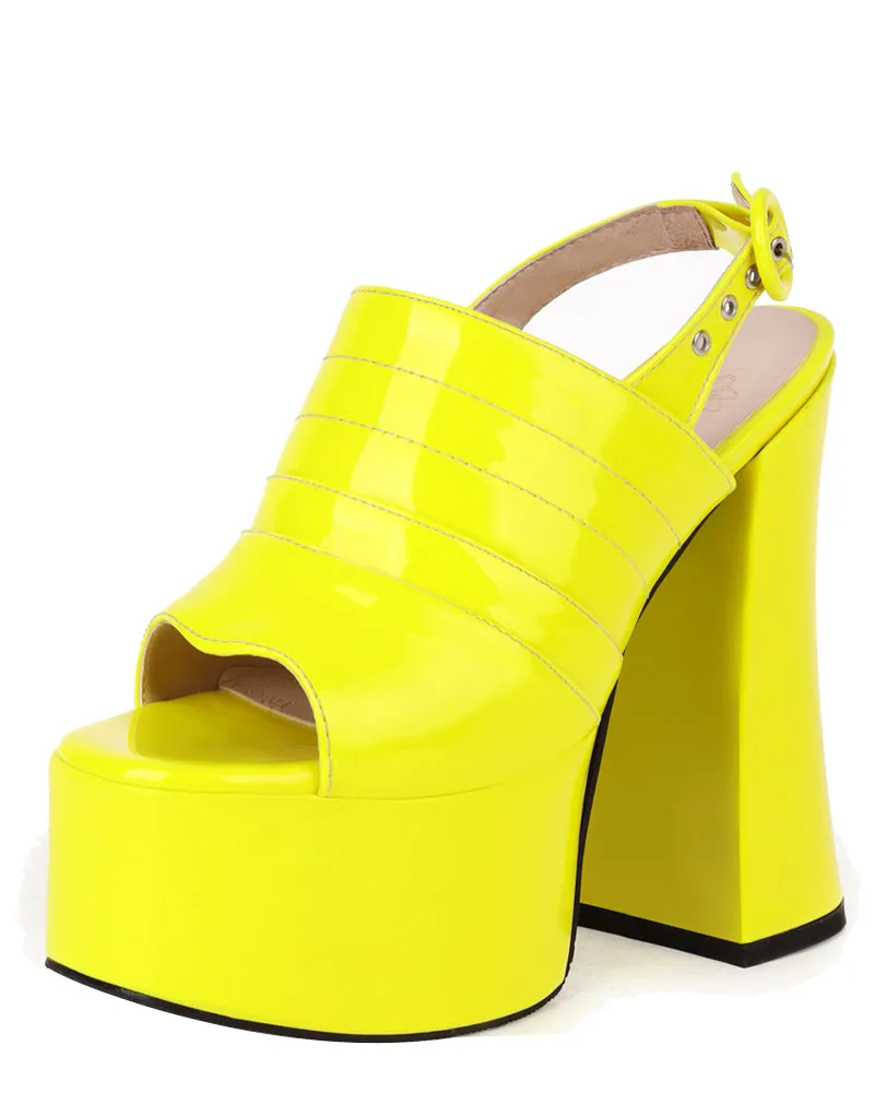 Open Toe Platform Summer Sandals High Heels Slingbacks