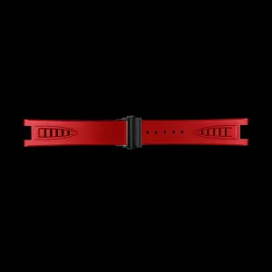 Red FKM Rubber Strap with Black Buckle for Spaceship