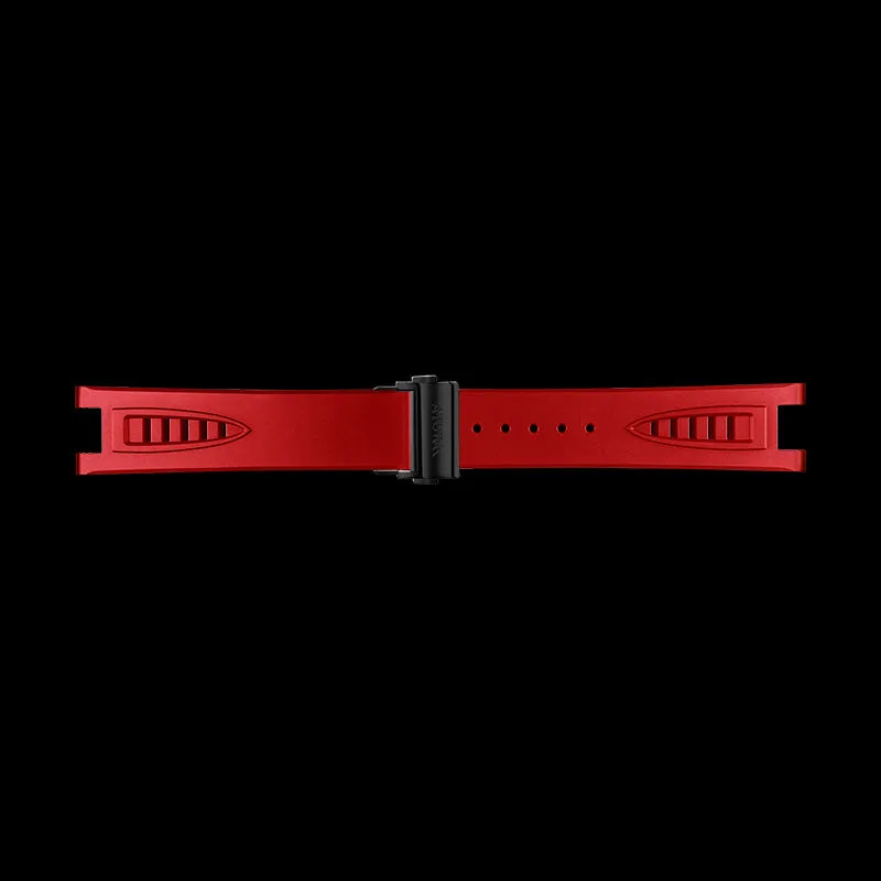 Red FKM Rubber Strap with Black Buckle for Spaceship