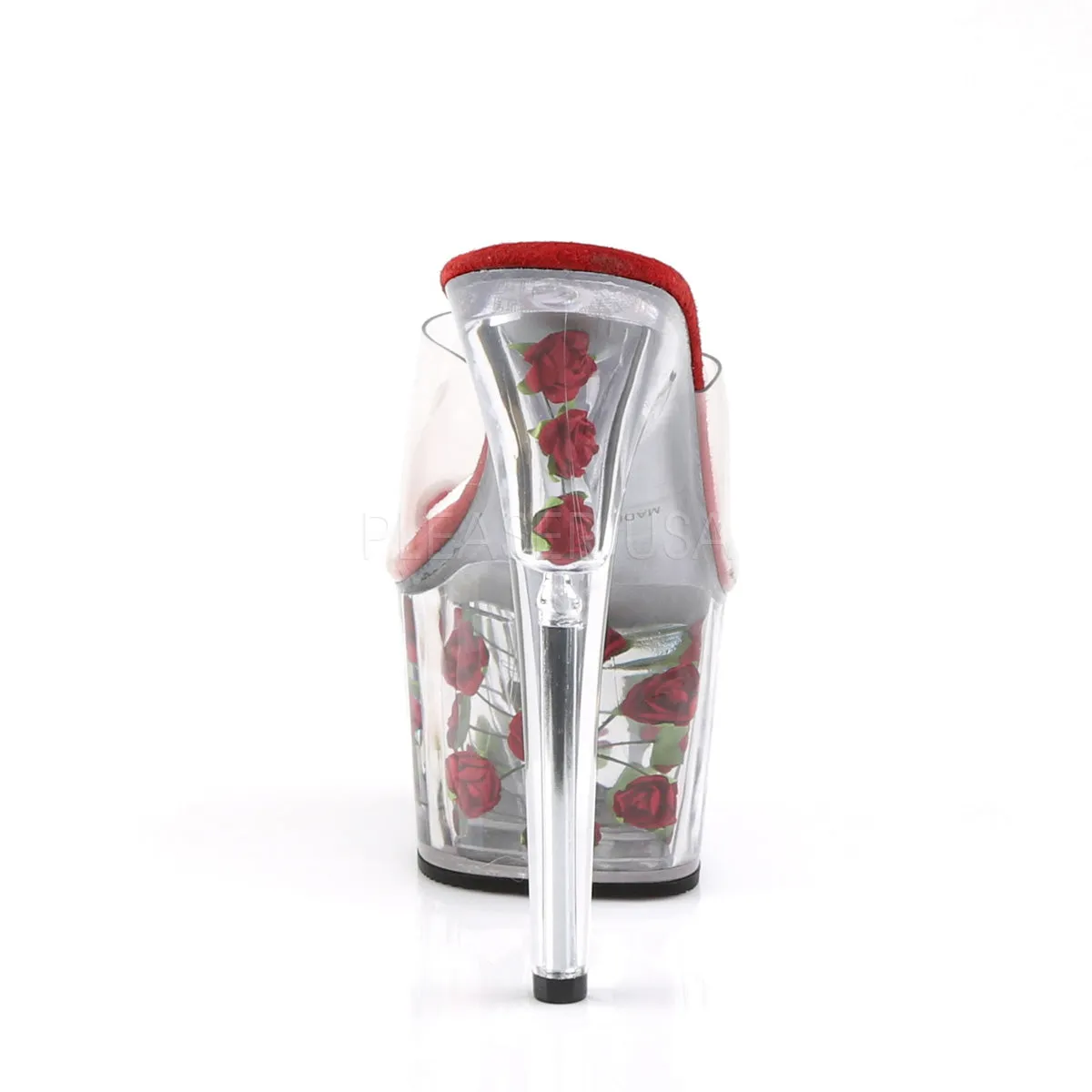 Red Flower Filled Platform Slide