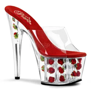 Red Flower Filled Platform Slide