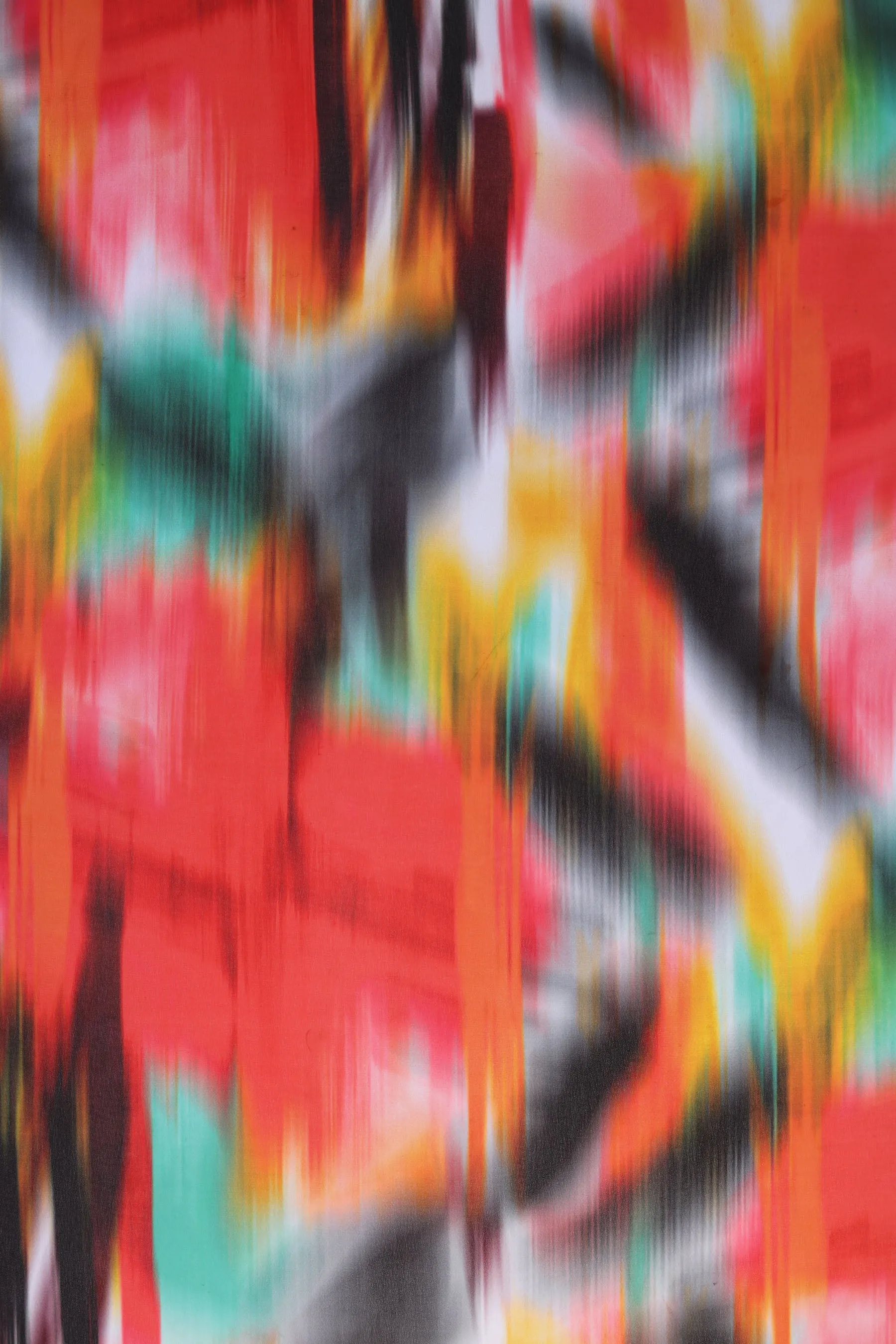 Red Shaded Multicolor Abstract Pattern Printed Georgette Fabric