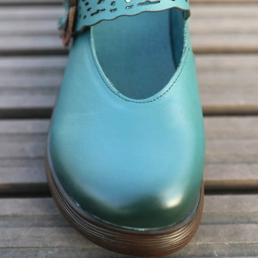Summer Platform Flower Green Sandals