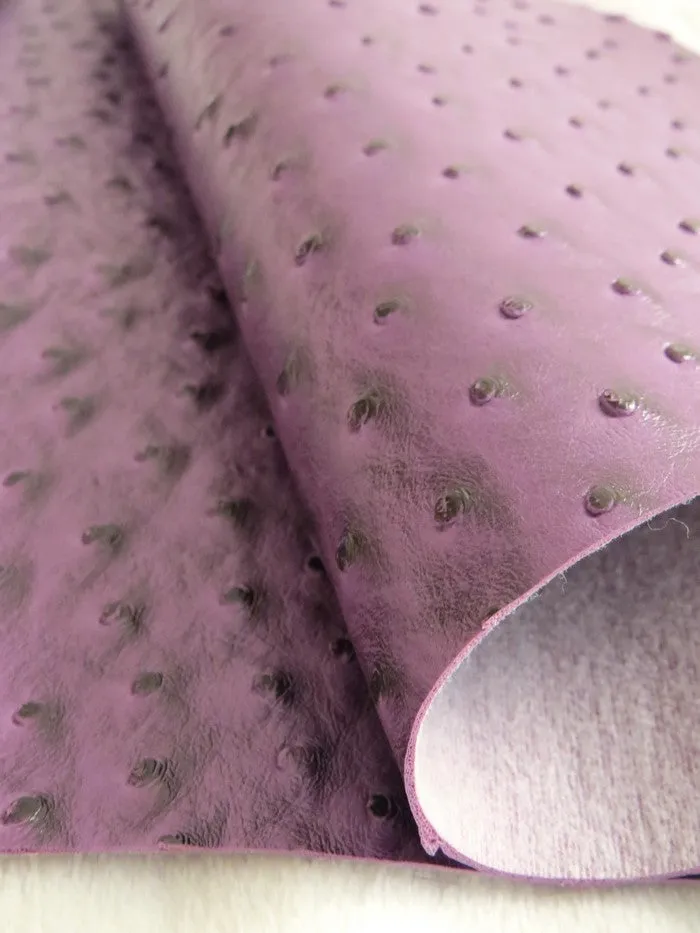 White Classic Ostrich Upholstery Vinyl Fabric / By The Roll - 30 Yards