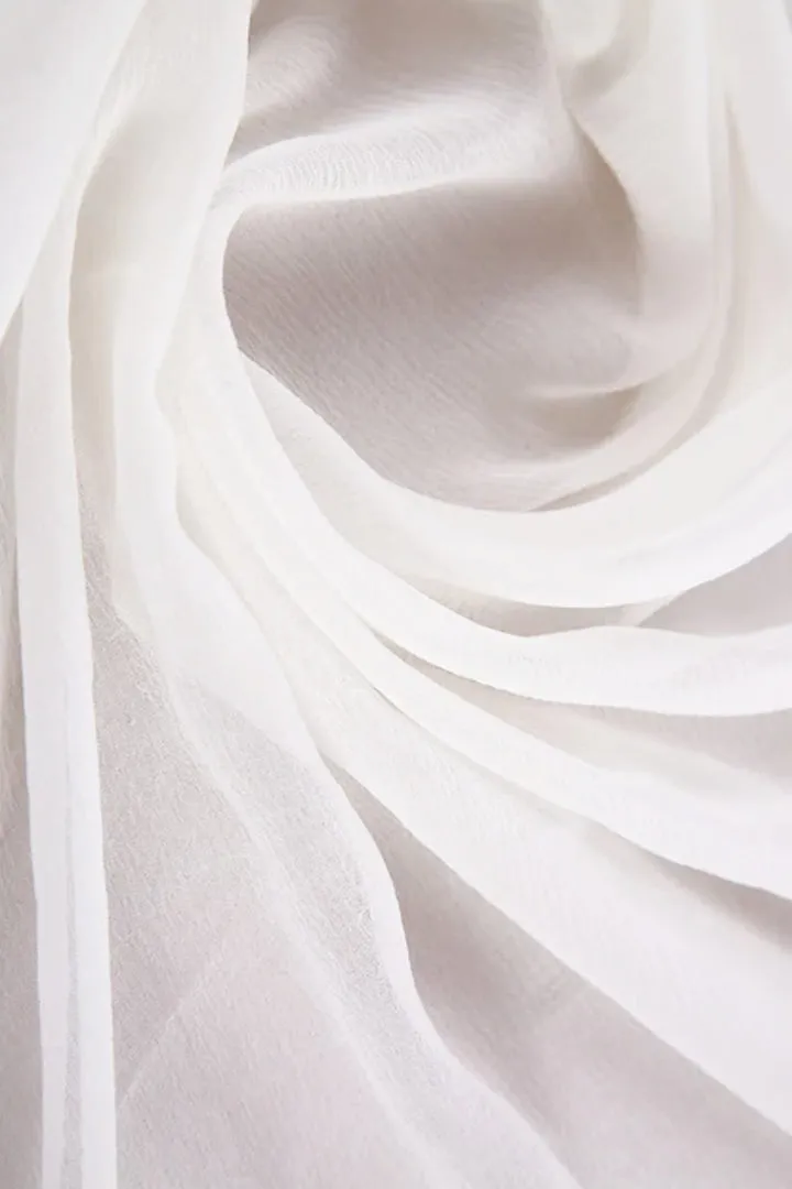 White Dyeable Pure Chiffon Silk