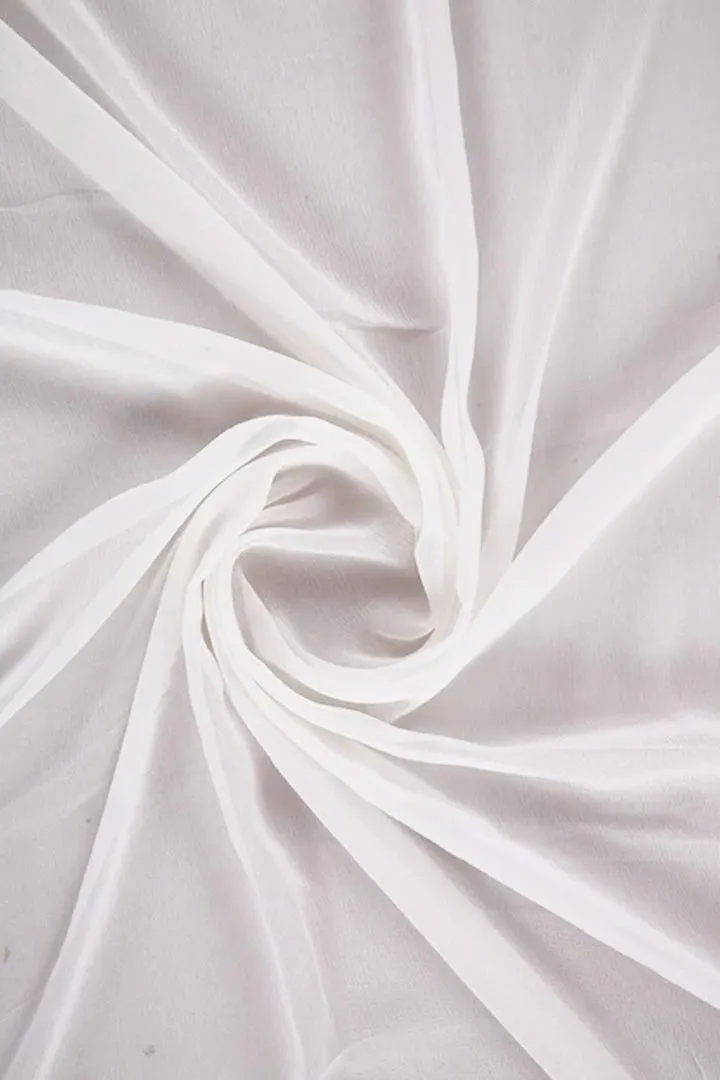 White Dyeable Pure Chiffon Silk