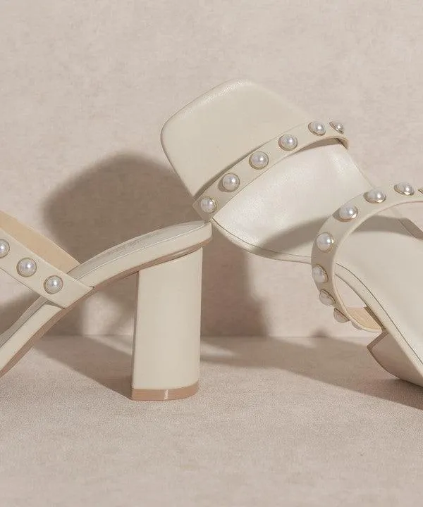 Womens Victoria Pearl Strap Heels