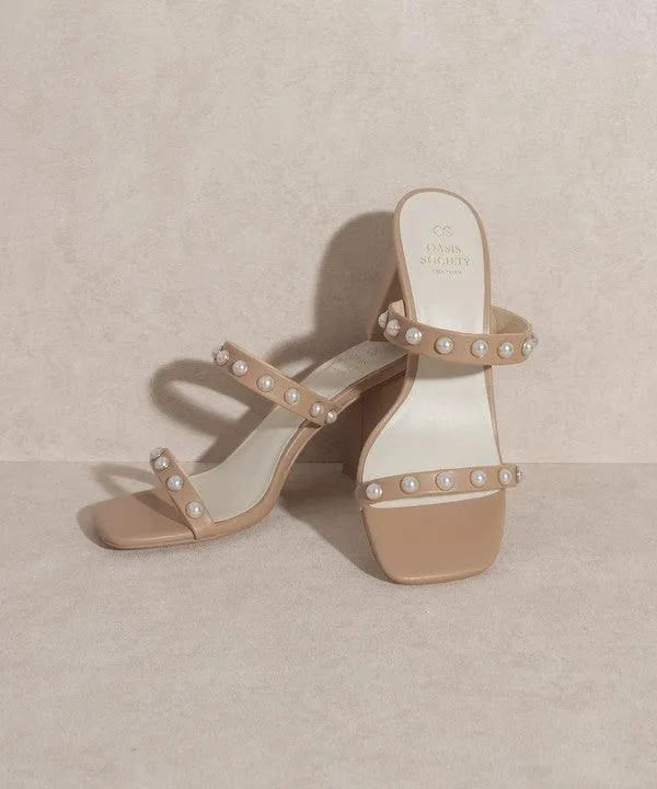 Womens Victoria Pearl Strap Heels