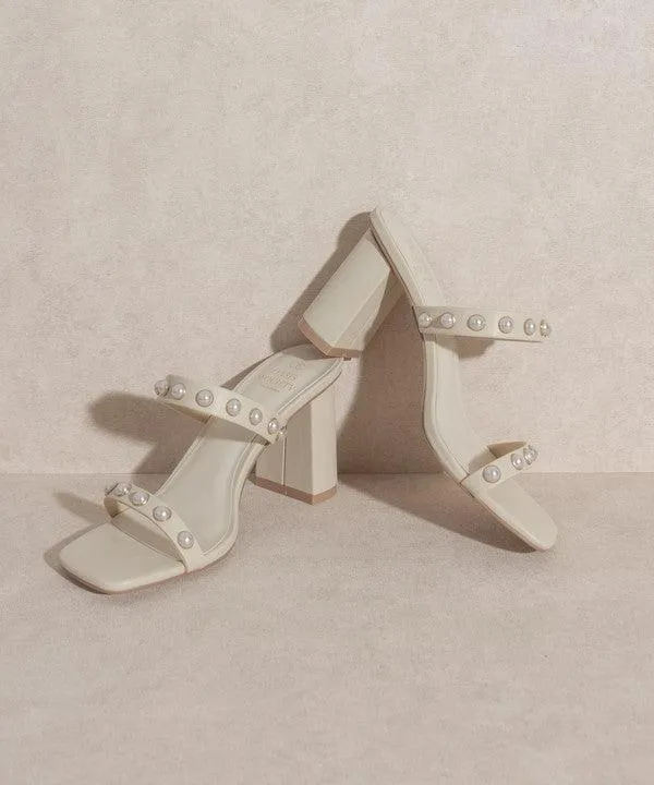 Womens Victoria Pearl Strap Heels