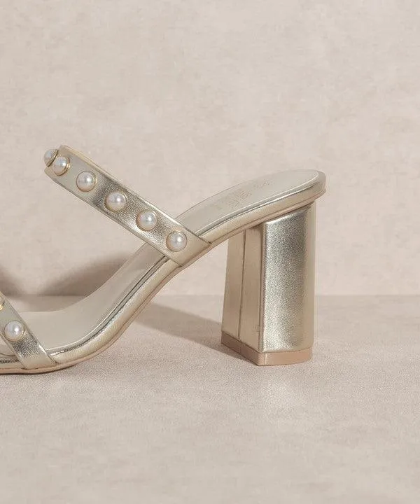 Womens Victoria Pearl Strap Heels