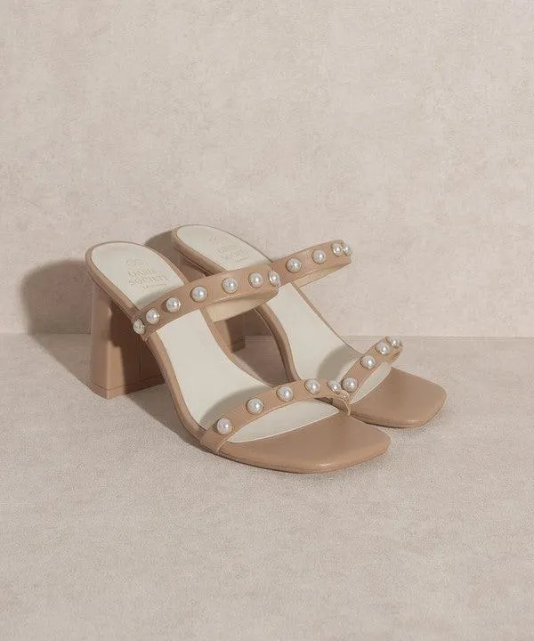 Womens Victoria Pearl Strap Heels