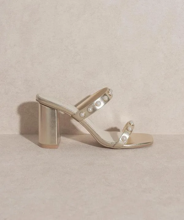 Womens Victoria Pearl Strap Heels