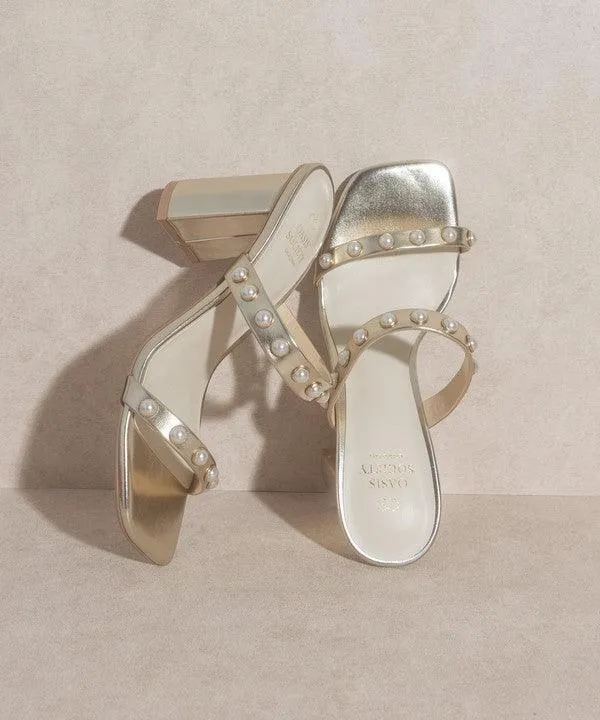 Womens Victoria Pearl Strap Heels
