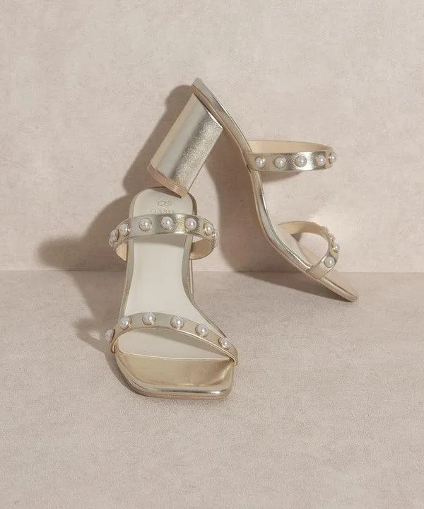 Womens Victoria Pearl Strap Heels