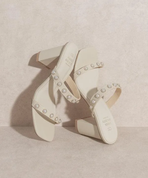 Womens Victoria Pearl Strap Heels