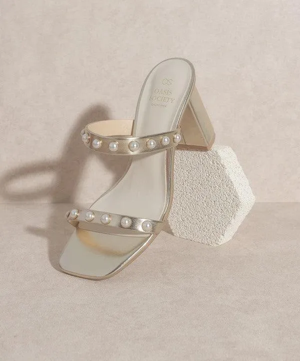 Womens Victoria Pearl Strap Heels