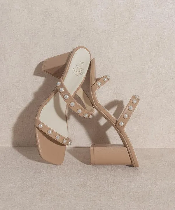 Womens Victoria Pearl Strap Heels