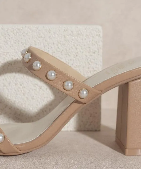 Womens Victoria Pearl Strap Heels